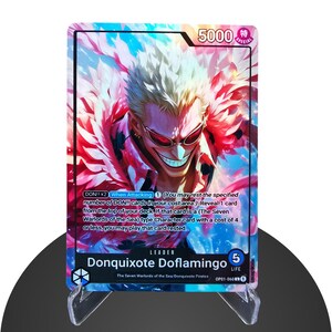 Doflamingo Custom Leader OP01 - Karte One Piece Custom - Film holographique ultra-brillant