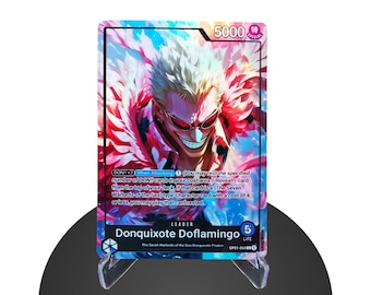 Doflamingo Custom Leader OP01 – Karte One Piece Custom - HYPER-Gloss Full Holo Foil