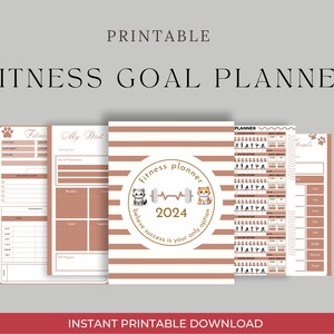 Cyfrowy planer fitness, śledzenie utraty wagi i kondycji, dziennik fitness bez daty, planer ćwiczeń, śledzenie kalorii, planer posiłków, GoodNotes.
