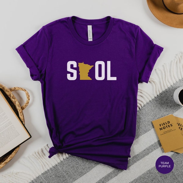 SKOL T-Shirt, Vikings Shirt, Minnesota Shirt, Minnesota Home State, MN Football, Gift for Football Lover