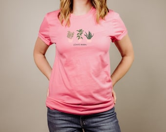 Plant Mama Shirt, Plant Lover T-Shirt, Gift for Mom, Potted Plants, Gardening Gift, Love to Garden