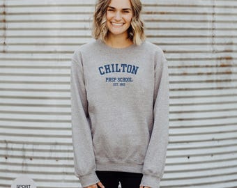 Chilton Prep School Crewneck, Stars Hollow Shirt, Connecticut School Shirt, TV Show Apparel