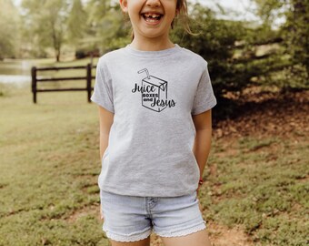 Juice Boxes and Jesus, Christian Apparel, Gift for Kids, Kid Birthday, Sunday School