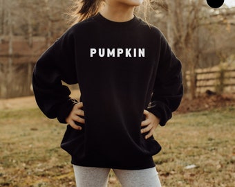 PUMPKIN Youth Crewneck, Halloween Shirt, Fall Apparel, Halloween Costume Shirt, Matching Family Shirts