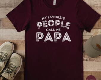 Mina favoritpersoner kallar mig pappa T-shirt, morfar-tröja, pappa-tröja, present till far dag, personlig present, present till pappa