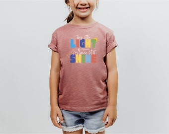This Little Light of Mine Kid Shirt, Faith Apparel, Scripture T-Shirt, Gift for Kids, Kids Birthday Gift