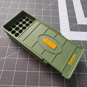 9mm Ammo Storage Box – 50 Round Stackable Case | 3D Printed Ammo Organizer | Range Ammo Box Made to Order