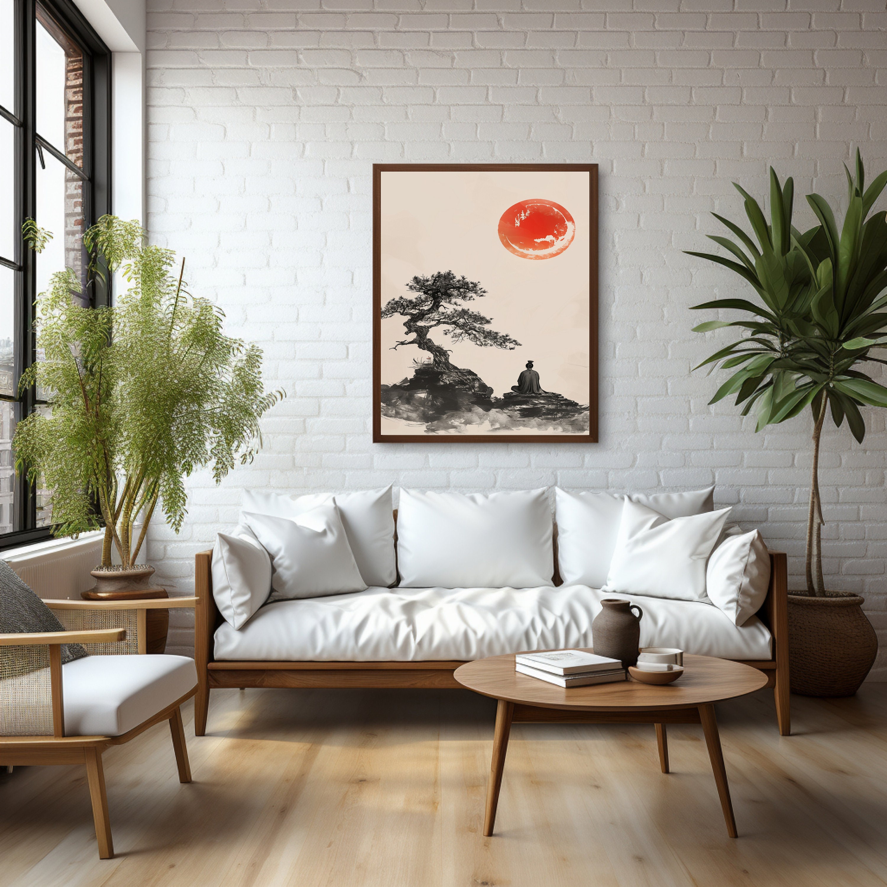 Japandi Wall Art Digital Download, Svg, Chinese Wall Decor Printable