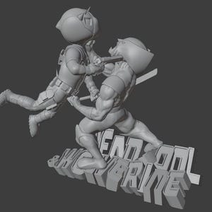 Deadpool Vs. Wolverine .stl file for 3d printing