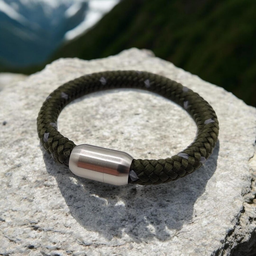 Bracelet REFLECTIVE ARMY | Sailing Rope | PPM | Rope | 8 Mm | Magnetic ...