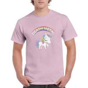 Death Metal Pony Unicorn Funny Heavyweight Unisex Crewneck T-shirt