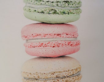 Commission this macaroon drawing- hyperrealistic artwork