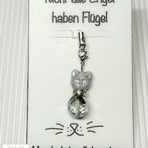 Katzen-Schutzengel, Katzen, Schutzengel-Anhänger, Schutzengel-Karten, Schutzengel-Spruch, Glas-Schutzengel, handgefertigte Schutzengel
