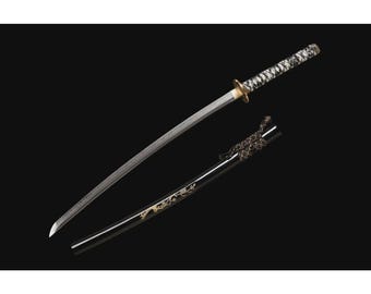 Clay Tempered T10 Steel Katana: Handmade Japanese Samurai Sword