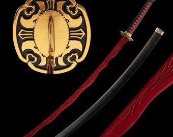 Handmade Rivers of Blood Replica Real - Elden Ring Sword, Hand Forged Full Tang.