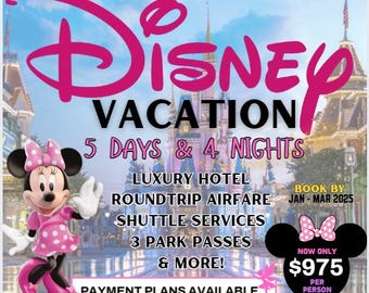 Volantino animato Disney Minnie Mouse per le vacanze per agenti di viaggio