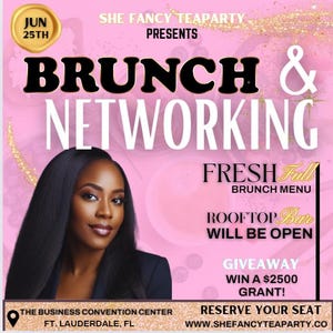 ANIMATED Brunch & Networking Flyer For Business professionals hosting Convention Events