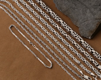Handmade Sterling Silver Byzantine Bracelet - Mens Silver Jewelry