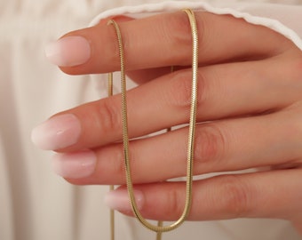 Handgemaakte vergulde visgraatketting: 925 sterlingzilver