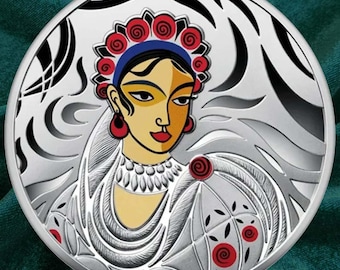 Silver coin The world of couturier art. Lyubov Panchenko • Срібна монета Світ мистецтва кутюр’є. Любов Панченко / Ukrainian coin