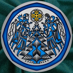 Silver coin &quot;New Year&#39;s toy&quot; • Новорічна іграшка / 10 hryvnas / 2024 year