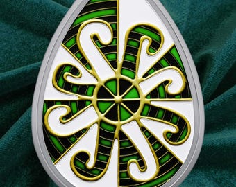 Silver coin Easter joy. Pysanka 2025 / 10 hryvnas / Срібна монета Великодня радість. Писанка