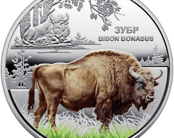 Bison • Ukrainian coin "Chornobyl. Renaissance. Bison" / 5 hryvnas / Чорнобиль. Відродження. Зубр / UAH