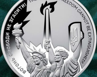 250th anniversary of the proclamation of the independence of the USA • Silver coin / Ukrainian coin