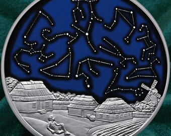 Silver coin "Zodiac" • Срібна монета Зодіак / 10 hryvnas / Ukrainian coin / 2025