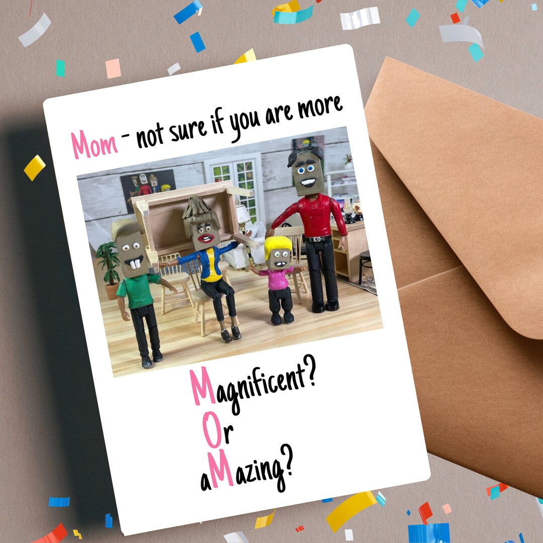Printable Happy Mother's Day Card Funny Silly Greeting Card Wife Mom Digital Download Mothers ...