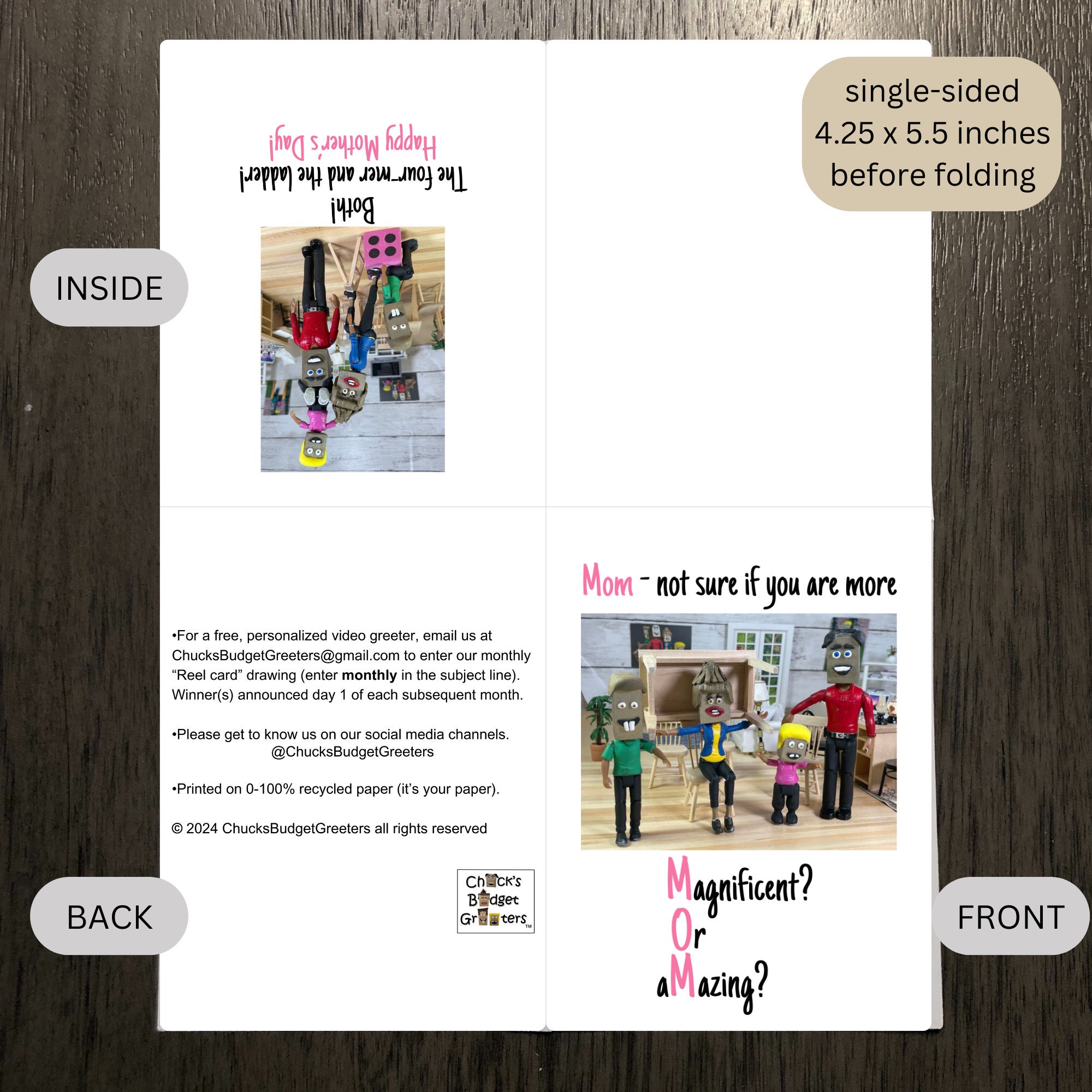 Printable Happy Mother's Day Card Funny Silly Greeting Card Wife Mom Digital Download Mothers ...