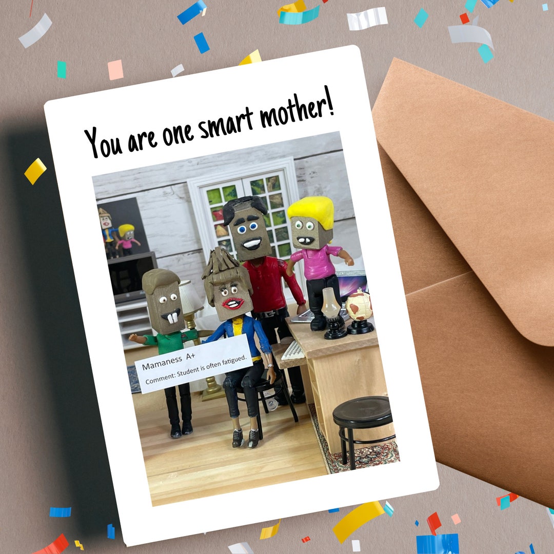 Printable Happy Mother's Day Card Funny Silly Greeting Card Wife Mom Digital Download Mothers ...