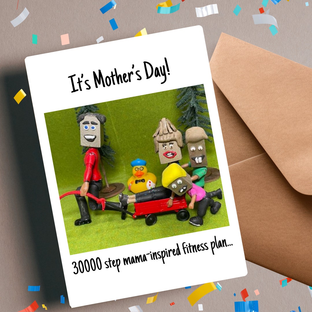 Printable Happy Mother's Day Card Funny Silly Greeting Card Wife Mom Digital Download Mothers ...