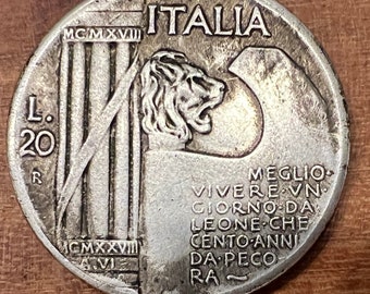 20 Lire Mussolini Fantasy Medal