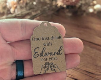 Personalised Tags for Funeral Favor Memorial Gift Favours Memorial Tags In Loving Memory Gifts Celebration of life Funeral Keepsake Labels