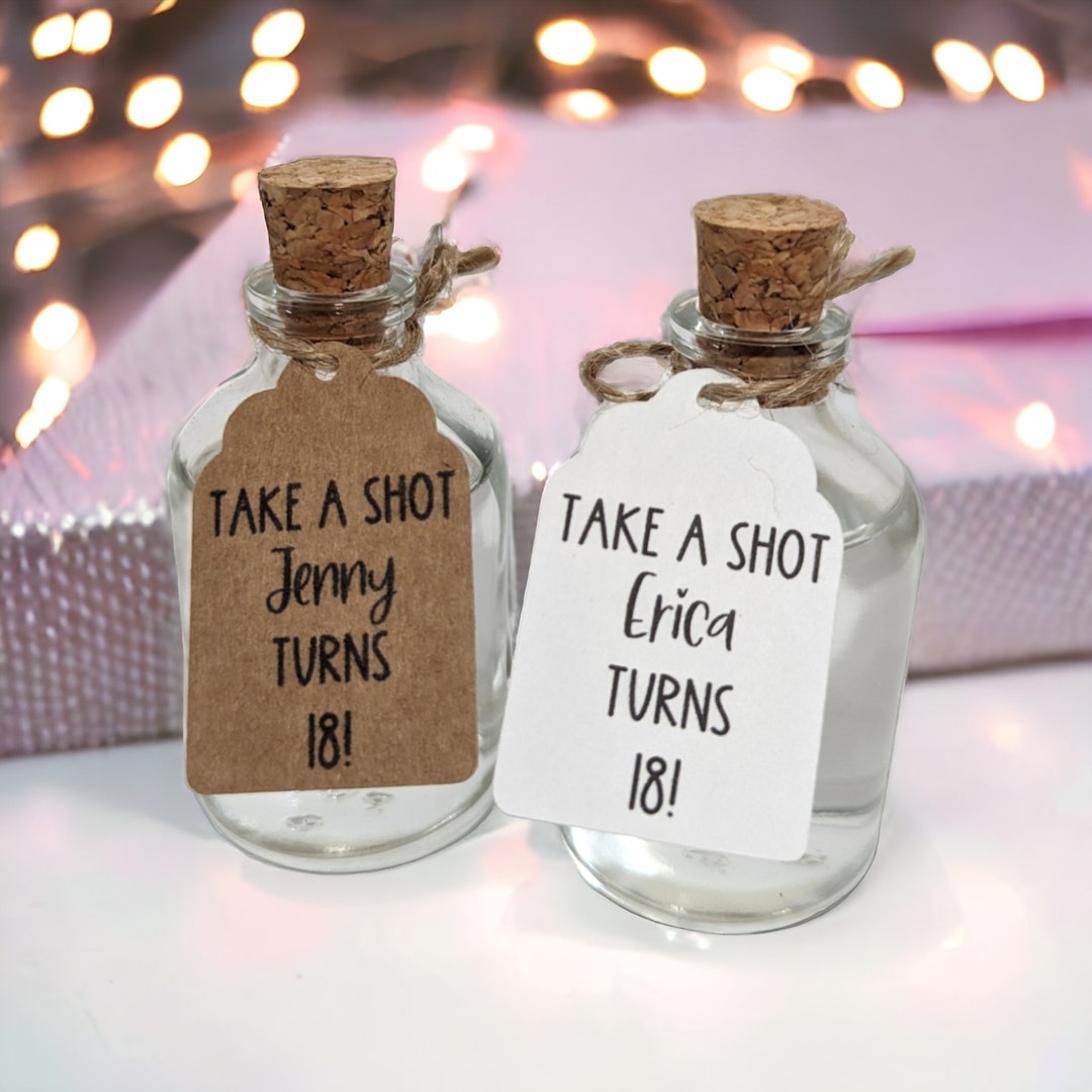 Birthday Favours for Her Birthday Party Bag Take a Shot Large Bottles