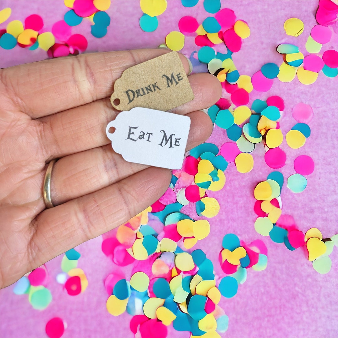 Eat Me Labels Drink Me Tags Mad Hatter Birthday Party Labels Baby ...