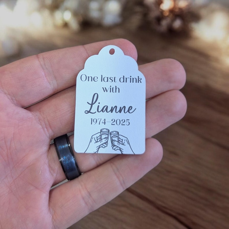 In Memory Small Tags Personalised Tags for Funeral Favor Memorial Gift Favours Memorial Tags ...