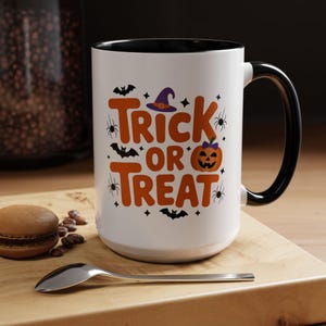 Süßes oder Saures Becher - Gruselige Kaffeetasse - Halloween-Kaffeetasse - Gruselige Vibes Tasse - Herbstkaffeetasse - Halloween-Becher Geschenk - 11 Unzen 15 Unzen Becher