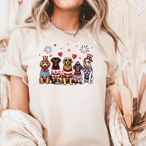 Patriotic Dog Shirt, 4th Of July Shirt, American Flag Tee, Independence Day Tee, Dog Lover Shirt, Festive Pup Shirt, Patriotic Shirt