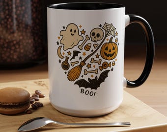Taza de café de Halloween Ghost Boo – Taza de cerámica de temporada espeluznante