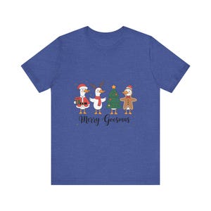 Merry Goosmas T-Shirt - Christmas Goose Shirt - Holiday Season Shirt - Goose Graphic Tee - Cozy Holiday Shirt - Festive Xmas Shirt