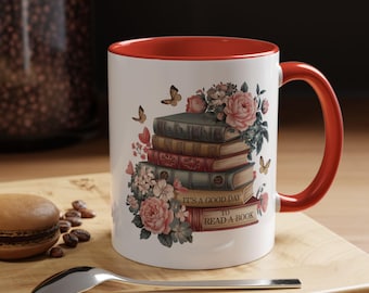 It&#39;s A Good Day To Read A Book Mug, Bookish Mug, Book Lover Mug, Teacher Mug, Reading Mug, Coffee Mug, Cottagecore Mug, Bookworm Mug