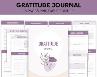 Digital Gratitude Journal – Daily Reflection & Reading Tracker (PDF)