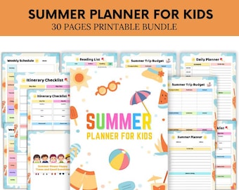 Printable Kids Summer Planner 2025 – Schedule, Checklist (PDF)