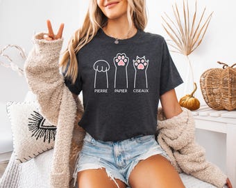 Funny Cat Paw Shirt – Rock Paper Scissors, Cat Lover Tee