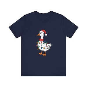 Silly Christmas Goose T-Shirt - Christmas Goose Shirt - Holiday Season Shirt - Goose Graphic Tee - Cozy Holiday Shirt - Festive Xmas Shirt