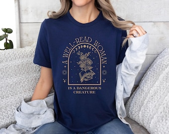 Well-Read Woman T-Shirt – Feminist Book Lover Gift