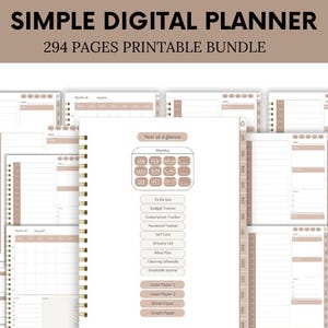 Simple Digital Planner - 2025 Planner - Minimalist Planner - Daily Planner - Weekly Planner - Notability Planner - Instant Download