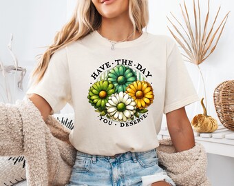Retro Daisy Graphic T-Shirt, Positive Vibes, Self Love Gift